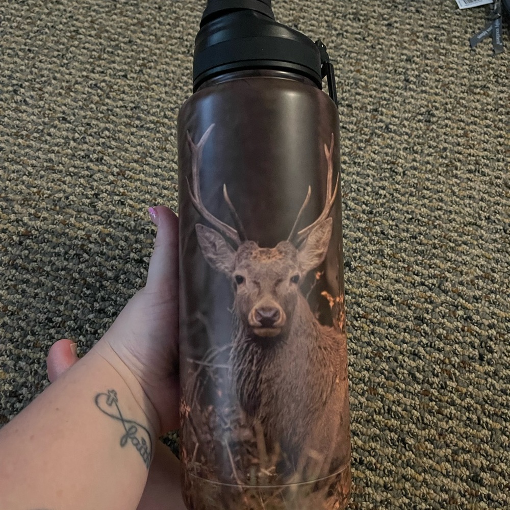 Deer Print Water Bottle